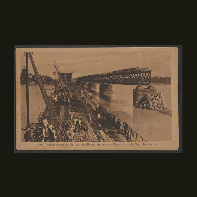 329P - Warszawa (Praga) - przejście wojsk rosyjskich po moście tymczasowym - a